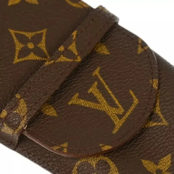 Louis Vuitton Monogram Etui Lunettes Glasses Cas M62970 MI0998 Small Good 134161